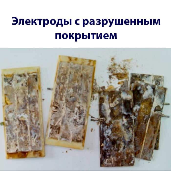 электроды с нарушенным покрытием в генераторах водородной воды