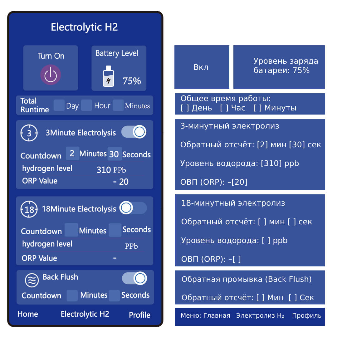 управление H2 Nano Smart по blue tooth